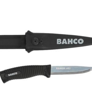 CUCHILLO BAHCO 2446-BL CON FUNDA SURVIVAL CAMPING FISHING TRAIL, COLOR NEGRO