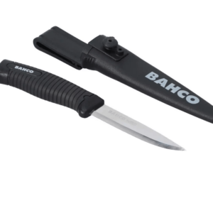 CUCHILLO BAHCO 2446-BL CON FUNDA SURVIVAL CAMPING FISHING TRAIL, COLOR NEGRO